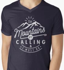 The Mountains Are Calling And I Must Go Men's V-Neck T-Shirt