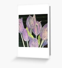 Tulip purple patch Greeting Card