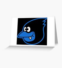 Blue Bird Brain Greeting Card