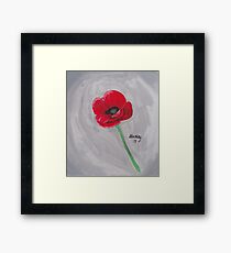 Pretty Red Poppy Framed Print
