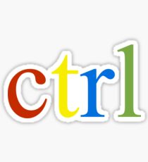 ctrl rainbow Sticker