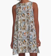 Michaelangelo - Sixtinische Kapellendecke A-Linien Kleid