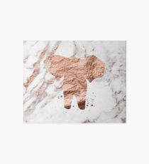 Elephant - rose gold marble Art Board