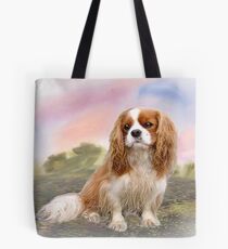 Cavalier Spaniel im Sonnenuntergang Tote Bag