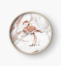 Flamingo - Roségold Marmor Uhr