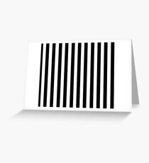 Black and White Striped Dress Greeting Card