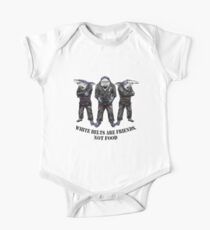White belts are friends not food One Piece - Short Sleeve