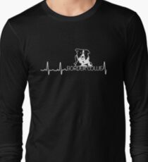 Heartbeat Border Collie - Funny Shirt For Dog Lover Long Sleeve T-Shirt