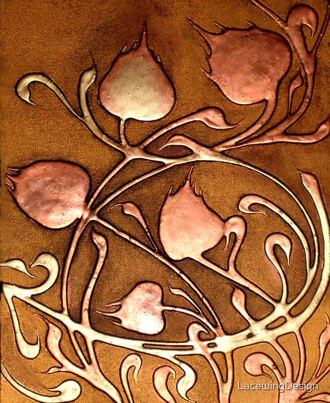 "ABSTRACT BOTANICAL NOUVEAU COLLECTION" by LacewingDesign Redbubble