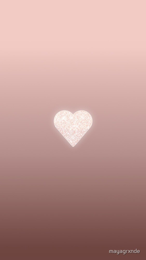 "Rose gold heart" by mayagrxnde | Redbubble