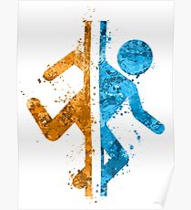 Portal Splatter Poster