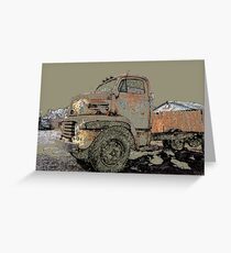 Rusted Truck at Copper Lumber Greeting Card