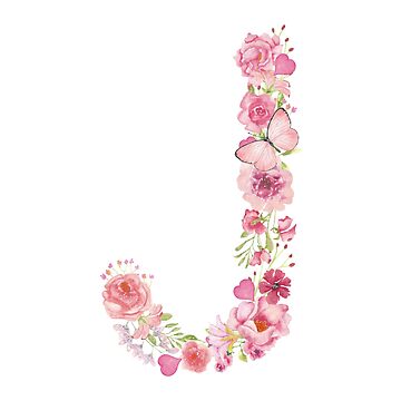 Cute Giraffe Pink Flowers Monogram Name Initial Letter C