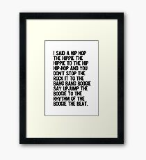 Rappers Delight - Sugar Hill Band Lyric Kunstmusik Gerahmtes Wandbild