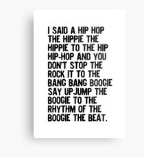 Rappers Delight - Sugar Hill Gang Lyric Art Music Metal Print