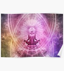 Spiritual Yoga Meditation Zen Colorful Poster