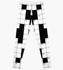 Cool Crossword Pattern Leggings