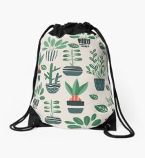 Potted Plants Drawstring Bag