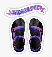 Purple Ombre Tevas // Adventure Awaits Sticker
