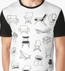 Mid Century Modern Chair Collection Graphic T-Shirt