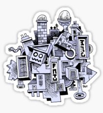 Jumbled City Sticker