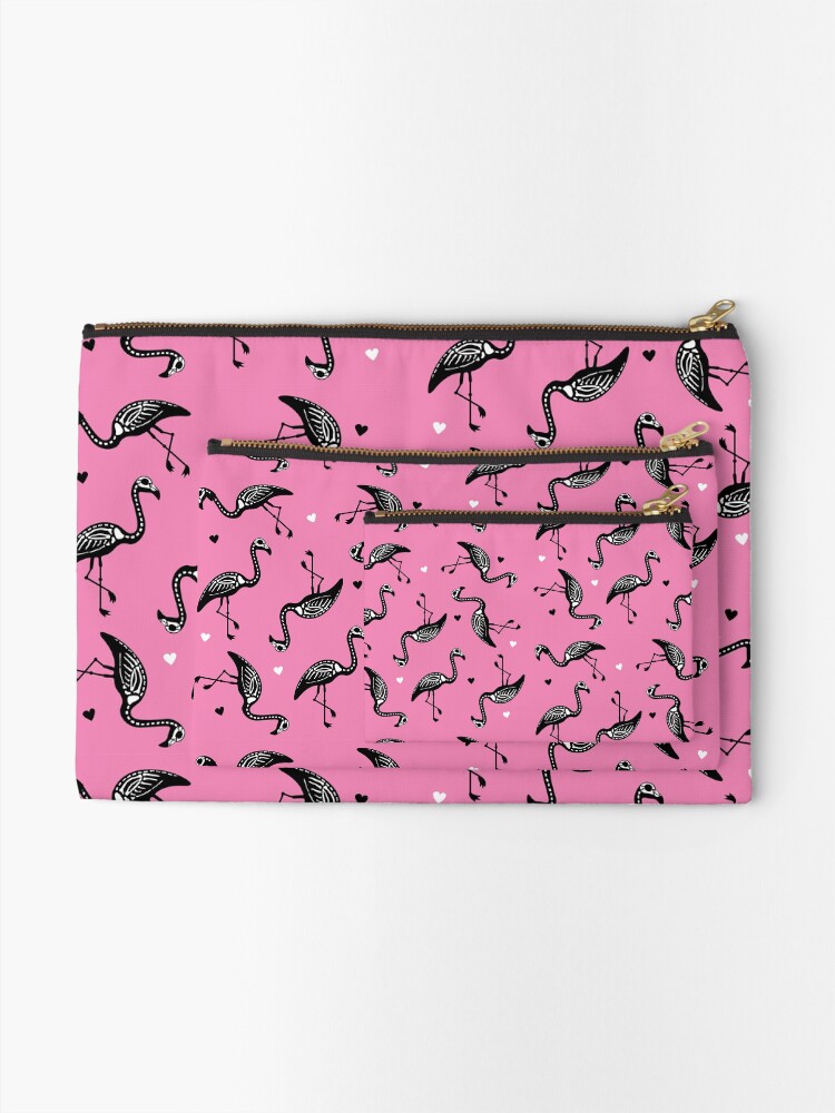 Alternate view of Pink Skelingo Zipper Pouch