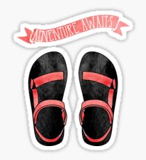 Pink Ombre Tevas // Adventure Awaits Sticker