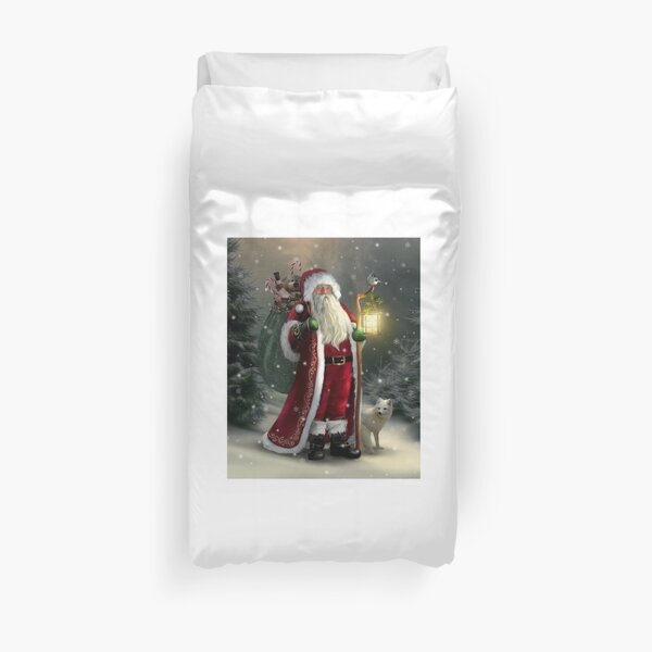 The Christmas Traveler Duvet Cover