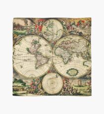 World Map 1689 - Double Hemisphere Scarf