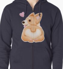 Corgi Butt Zipped Hoodie
