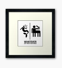 WHATEVER Just Wash Your Hands Framed Print