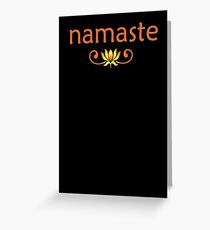 Orange Namaste Greeting Card