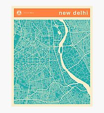 NEW DELHI MAP Photographic Print