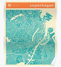 COPENHAGEN MAP Poster