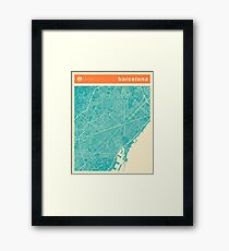 BARCELONA MAP Framed Print