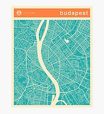 BUDAPEST KARTE Fotodruck