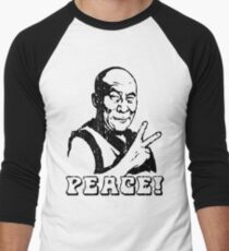 Dalai Lama Peace Sign T-Shirt Men's Baseball ¾ T-Shirt