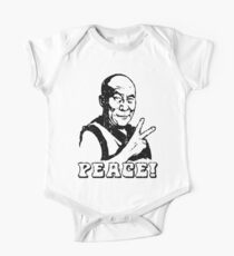 Dalai Lama Peace Sign T-Shirt One Piece - Short Sleeve