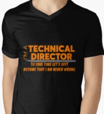 TECHNICAL DIRECTOR Men's V-Neck T-Shirt