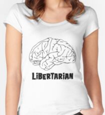 Libertarians use their brains Women's Fitted Scoop T-Shirt