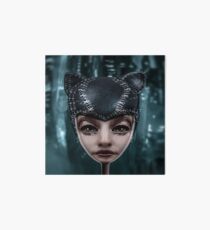 MEOW pop surrealist portrait Art Board