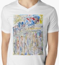 Leaping Horses Men's V-Neck T-Shirt