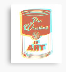 Pro Wrestling is Art (3D) Canvas Print