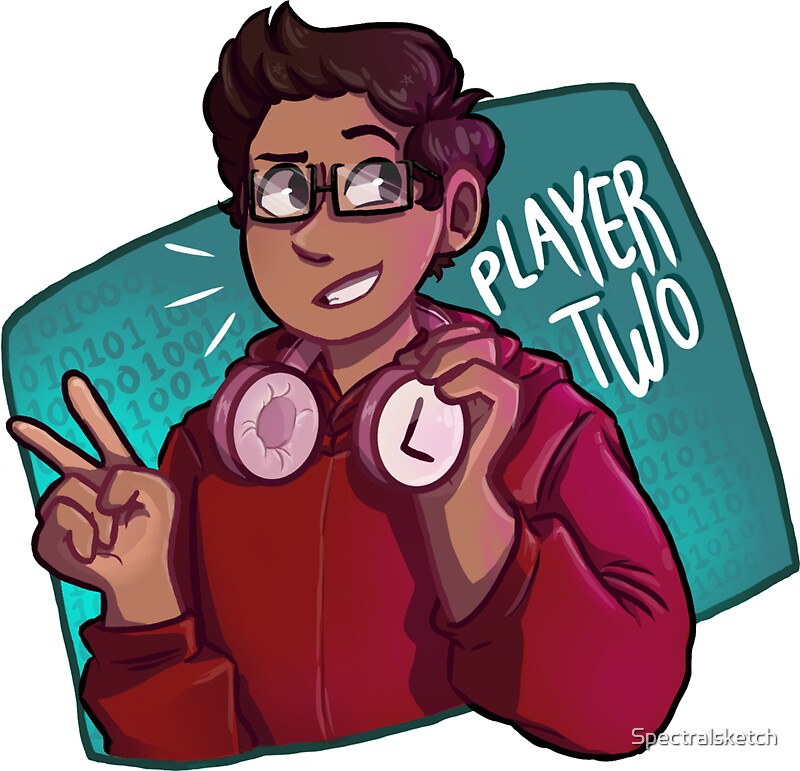 "Michael Mell- Player 2" Stickers by Spectralsketch | Redbubble