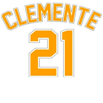 Clemente 21 Vintage T Shirt Sticker for Sale by DanielleEakins