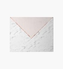 Peony blush geometric marble Art Board