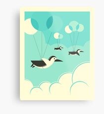 FLOCK OF PENGUINS Metal Print