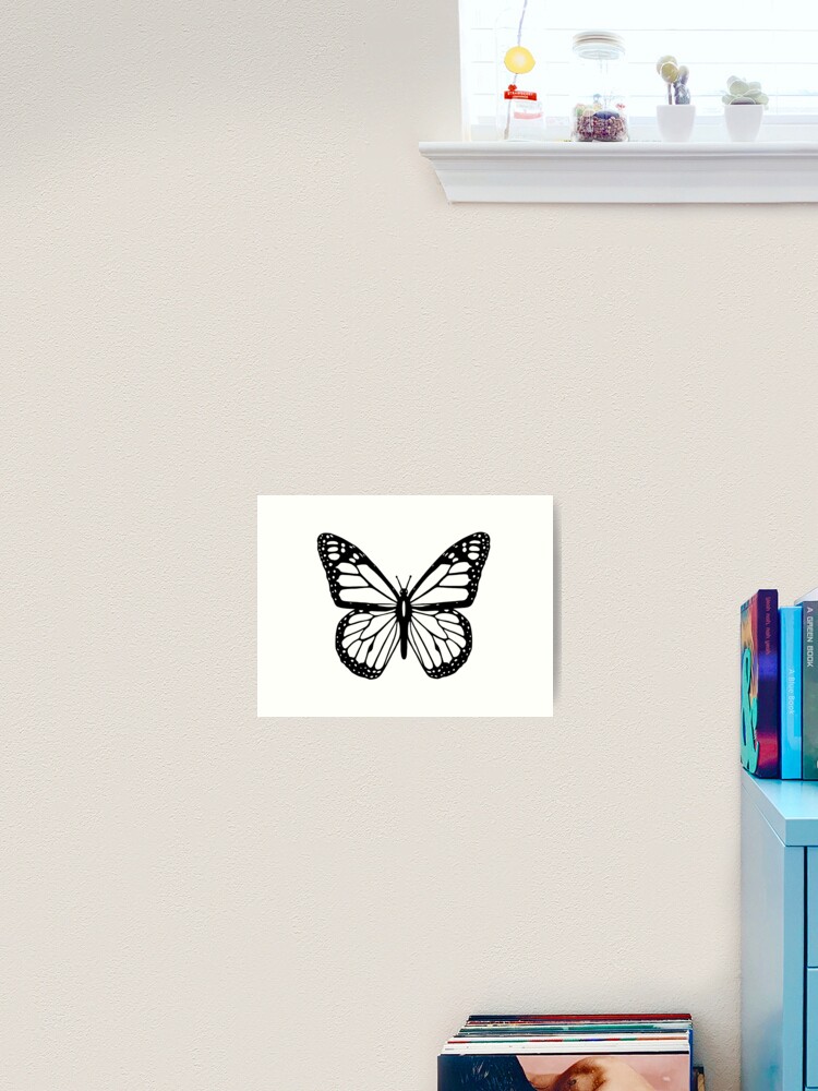 Butterfly Black And White Butterfly Art Print By Tomsredbubble