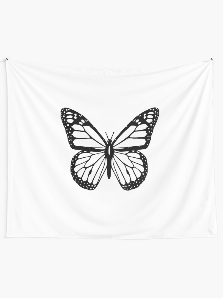 Butterfly Black And White Butterfly Tapestry By Tomsredbubble