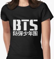 BTS Bangtan Boys Logo/Text 2 Women's Fitted T-Shirt